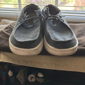 Gently used-Hey Dudes Wendy Rise-navy-Women’s size 10.5